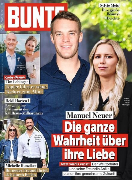 BUNTE – 30 Juli 2022 Cover