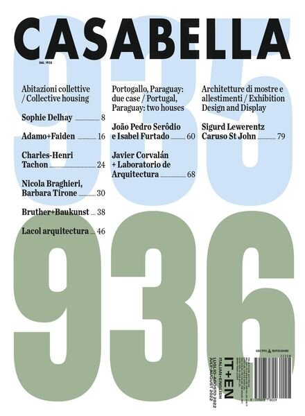 Casabella – Agosto 2022 Cover
