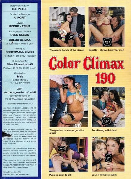 Color Climax – Nr 190 December 2004 Cover