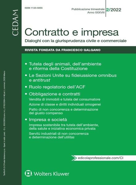 Contratto e Impresa – N 2 2022 Cover