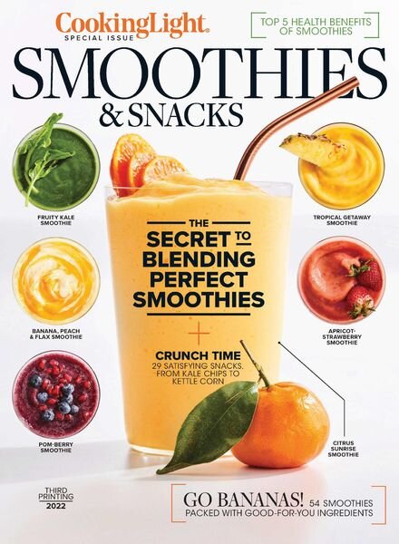 Cooking Light Smoothies & Snacks – June 2022 Cover