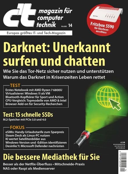 c’t magazin – fur computertechnik – 18 Juni 2022 Cover