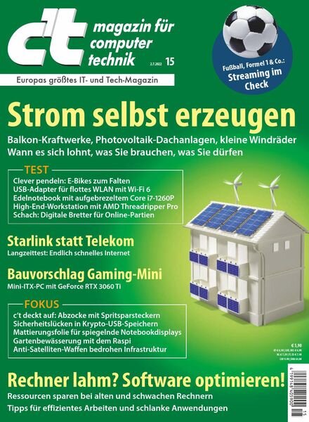 c’t magazin – N 15 vom 02 Juli 2022 Cover