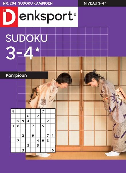 Denksport Sudoku 3-4 kampioen – 21 juli 2022 Cover