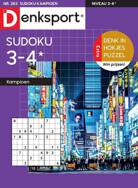 Denksport Sudoku 3-4 kampioen – 30 juni 2022 Cover