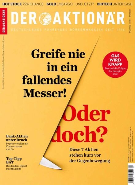 Der Aktionar – 01 Juli 2022 Cover