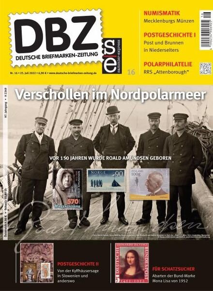 Deutsche Briefmarken-Zeitung – 25 Juli 2022 Cover