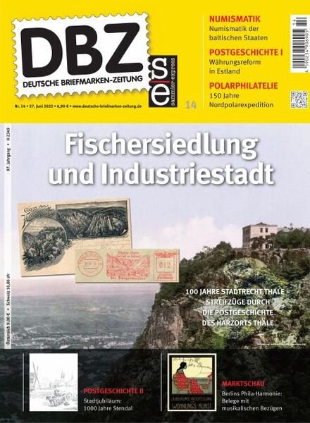 Deutsche Briefmarken-Zeitung – 27 Juni 2022 Cover