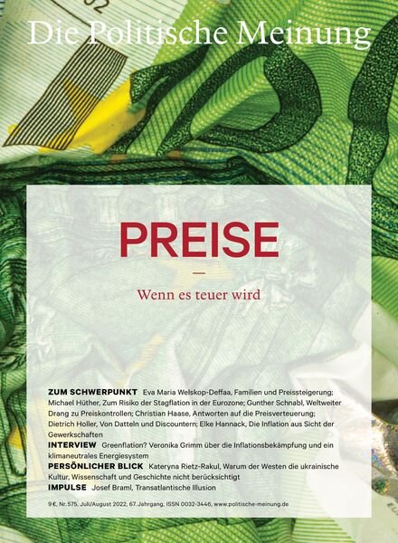 Die Politische Meinung – Juli 2022 Cover