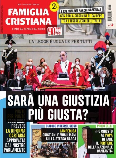 Famiglia Cristiana – 3 Luglio 2022 Cover