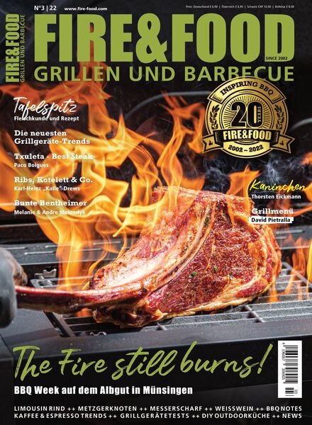 Fire & Food Grillen und Barbecuen – Juli 2022 Cover