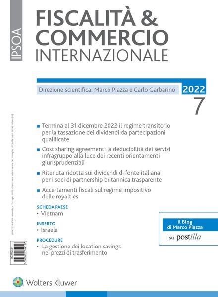 Fiscalita & Commercio Internazionale – Luglio 2022 Cover
