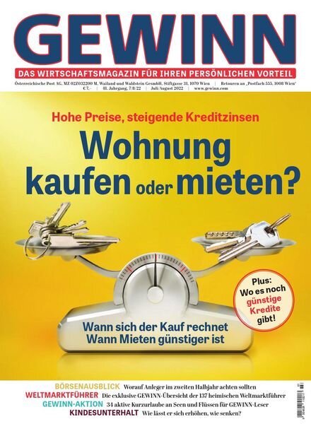 Gewinn – Juli-August 2022 Cover