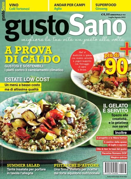 gustoSano – luglio 2022 Cover