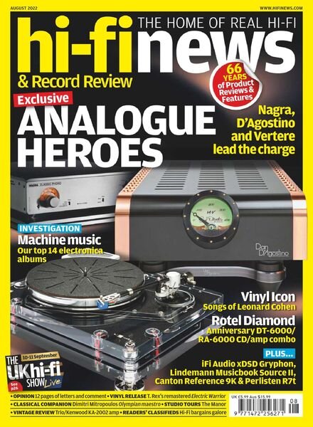 Hi-Fi News – August 2022 Cover