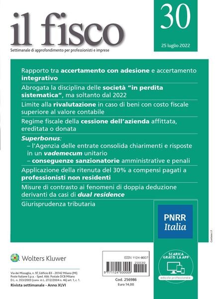 il fisco – 25 Luglio 2022 Cover
