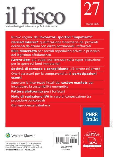 il fisco – 4 Luglio 2022 Cover