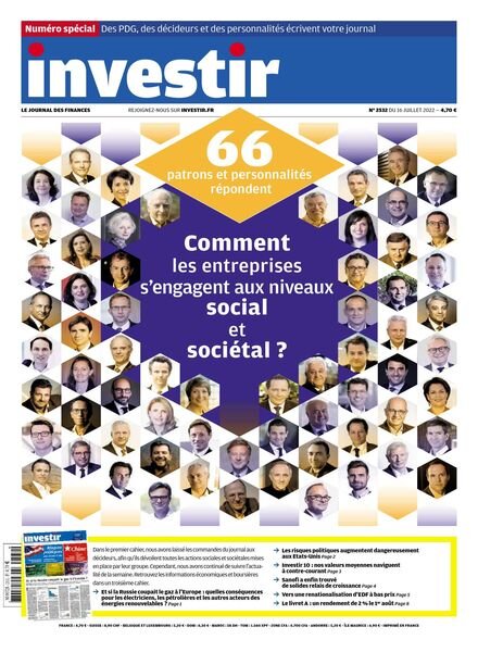 Investir – 16 Juillet 2022 Cover