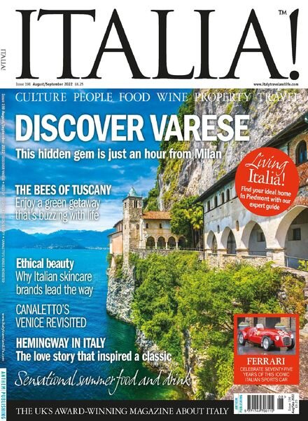 Italia! Magazine – August 2022 Cover