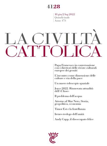 La Civilta Cattolica – 18 Giugno 2022 Cover