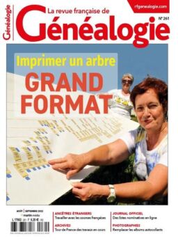 La Revue francaise de Genealogie – Aout-Septembre 2022
