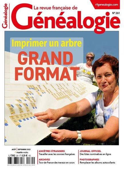 La Revue francaise de Genealogie – Aout-Septembre 2022 Cover