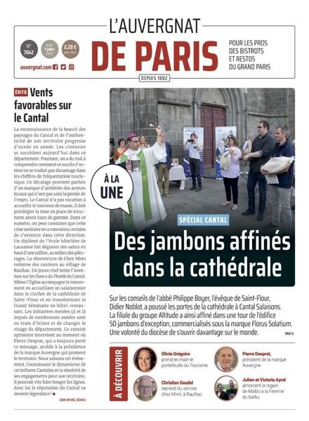 L’Auvergnat de Paris – 07 juillet 2022 Cover
