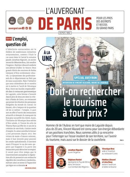 L’Auvergnat de Paris – 14 juillet 2022 Cover
