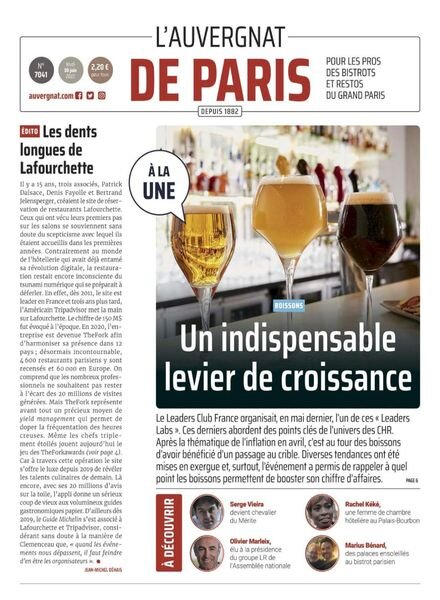L’Auvergnat de Paris – 30 juin 2022 Cover