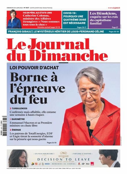 Le Journal du Dimanche – 26 juin 2022 Cover
