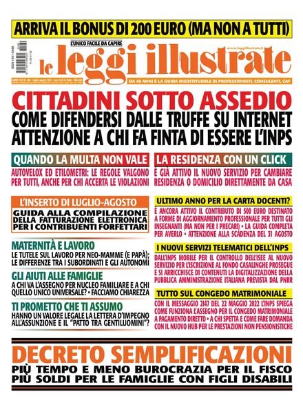 Leggi Illustrate – luglio 2022 Cover