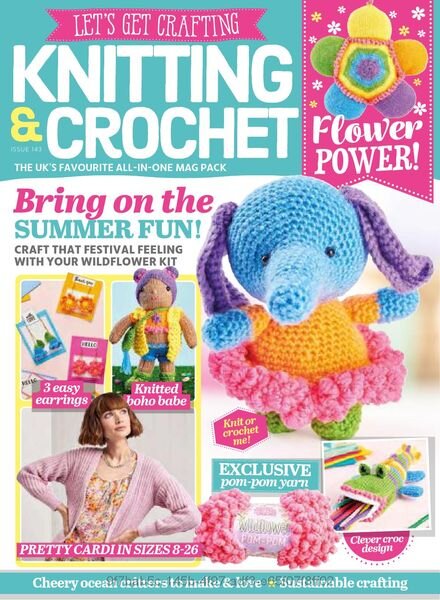 Let’s Get Crafting Knitting & Crochet – Issue 143 – July 2022 Cover