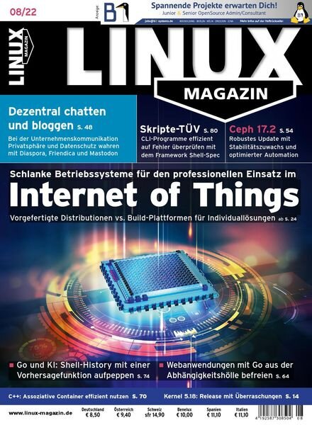 Linux-Magazin – August 2022 Cover