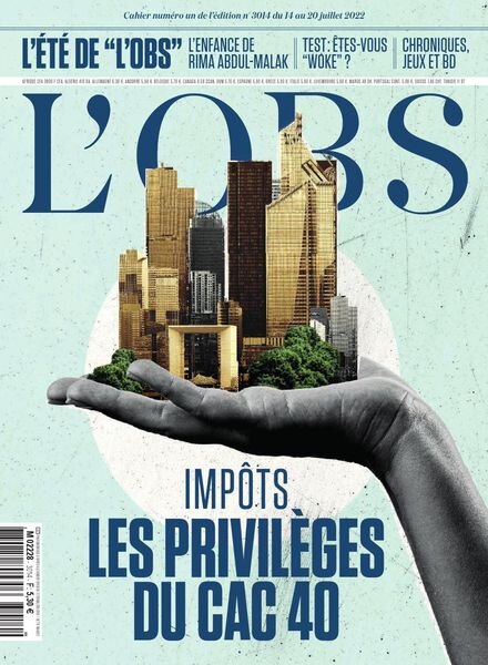 L’Obs – 14 Juillet 2022 Cover