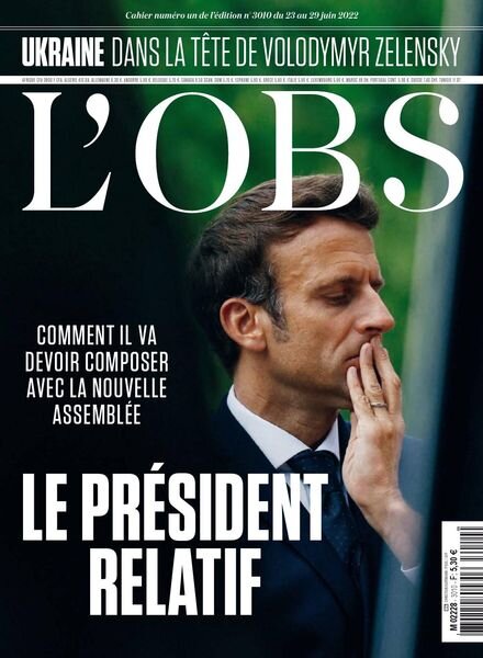 L’Obs – 23 Juin 2022 Cover