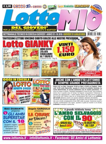 Lottomio del Giovedi – 21 Luglio 2022 Cover