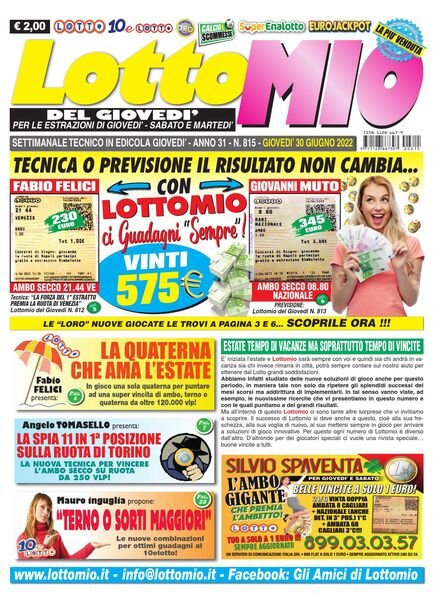 Lottomio del Giovedi – 30 Giugno 2022 Cover