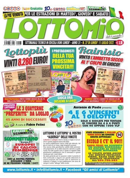 Lottomio del Lunedi – 11 Luglio 2022 Cover