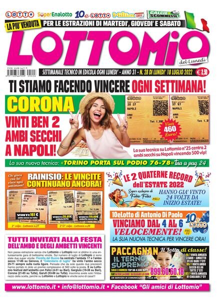 Lottomio del Lunedi – 18 Luglio 2022 Cover