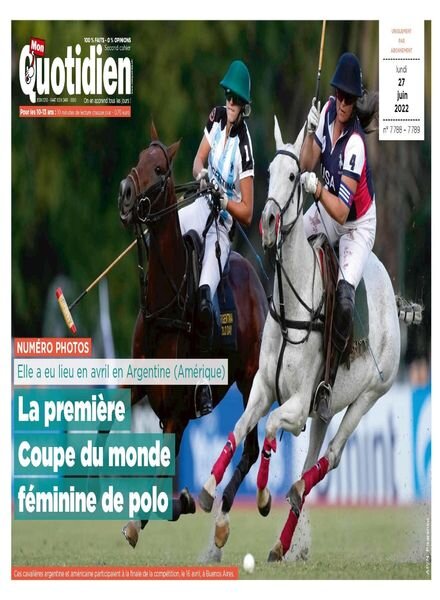 Mon Quotidien – 27 juin 2022 Cover