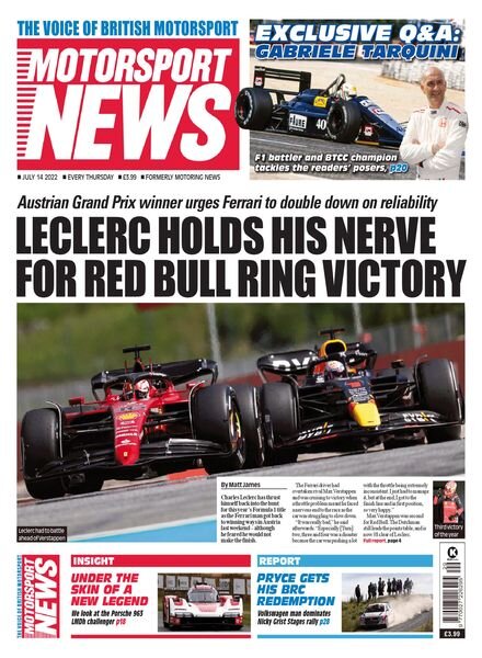 Motorsport News – July 14 2022 Cover