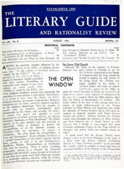 New Humanist – The Literary Guide August 1944