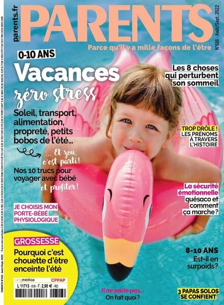 Parents France – 01 juillet 2022 Cover