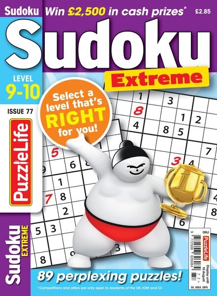PuzzleLife Sudoku Extreme – July 2022 Cover