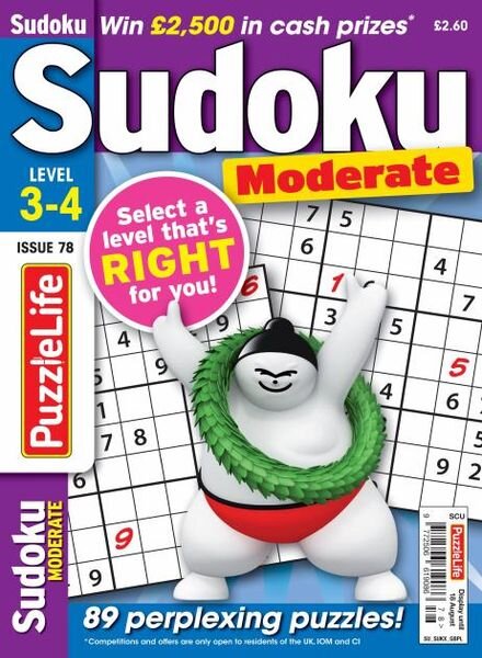 PuzzleLife Sudoku Moderate – July 2022 Cover