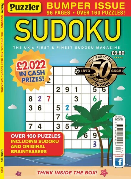 Puzzler Sudoku – July 2022 Cover
