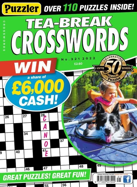 Puzzler Tea-Break Crosswords – June 2022 Cover