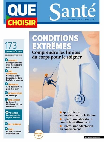 Que Choisir Sante – Juillet-Aout 2022 Cover