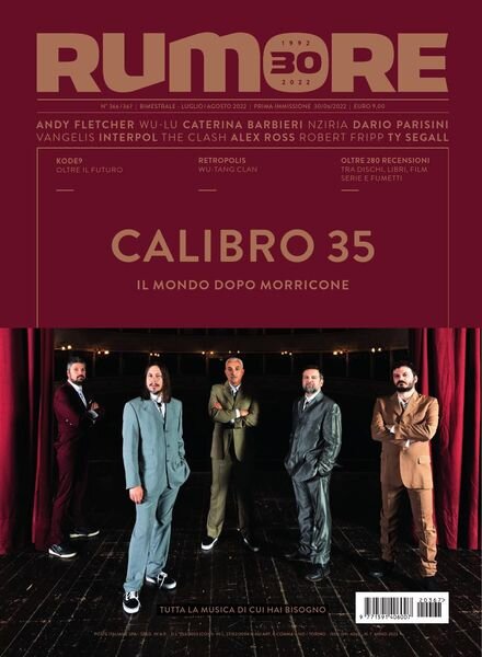 Rumore – Luglio-Agosto 2022 Cover