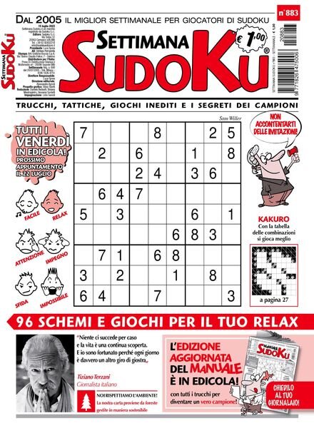 Settimana Sudoku – 13 luglio 2022 Cover